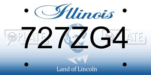 727ZG4 Illinois License Plate