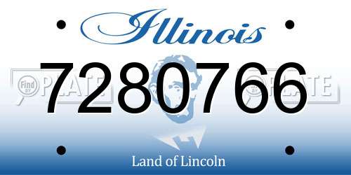 7280766 Illinois License Plate