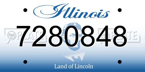 7280848 Illinois License Plate