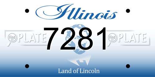 7281 Illinois License Plate