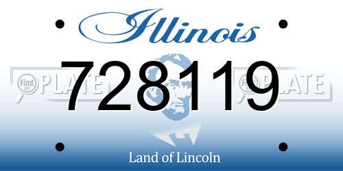 728119 Illinois License Plate