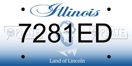 7281ED Illinois License Plate