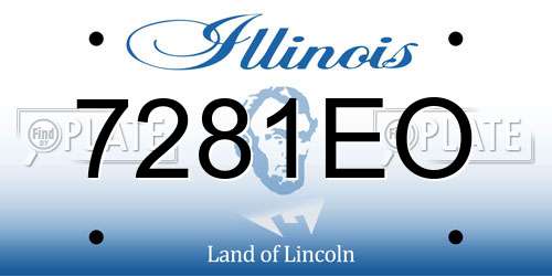7281EO Illinois License Plate
