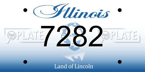 7282 Illinois License Plate