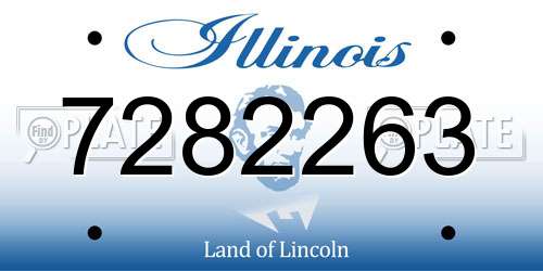 7282263 Illinois License Plate