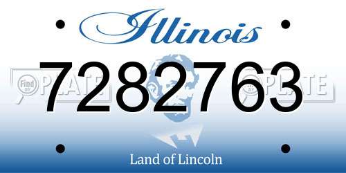 7282763 Illinois License Plate