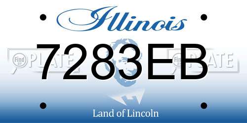 7283EB Illinois License Plate