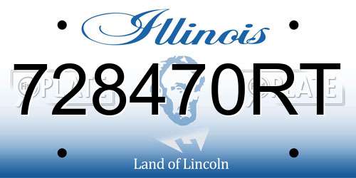 728470RT Illinois License Plate