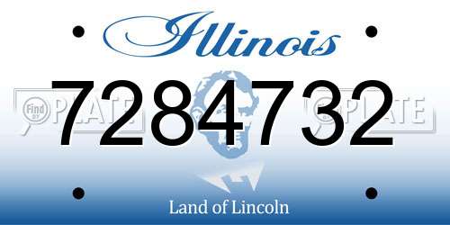 7284732 Illinois License Plate