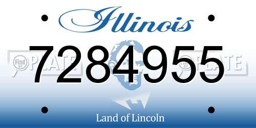 7284955 Illinois License Plate