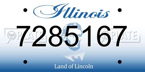 7285167 Illinois License Plate