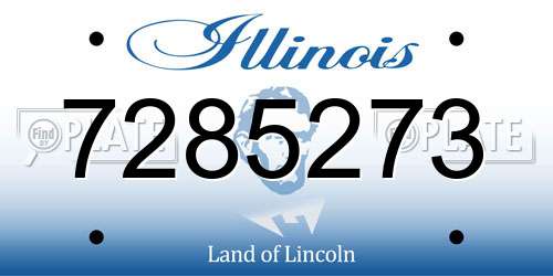 7285273 Illinois License Plate