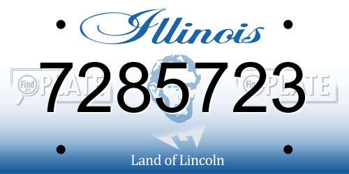 7285723 Illinois License Plate
