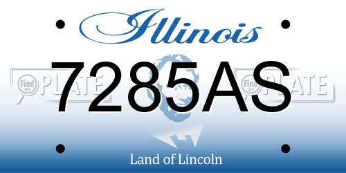 7285AS Illinois License Plate