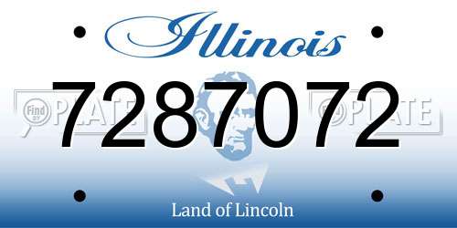 7287072 Illinois License Plate
