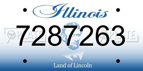 7287263 Illinois License Plate