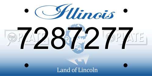 7287277 Illinois License Plate