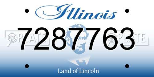 7287763 Illinois License Plate