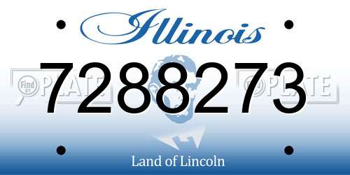 7288273 Illinois License Plate