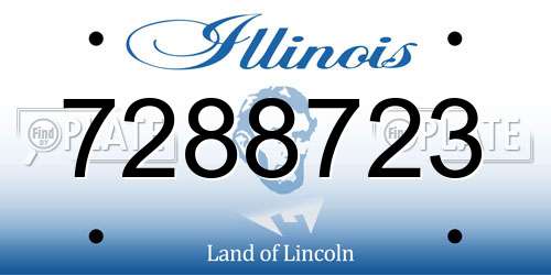 7288723 Illinois License Plate
