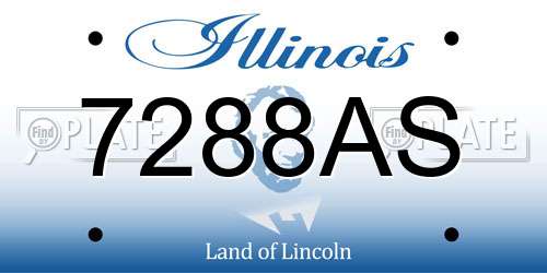 7288AS Illinois License Plate
