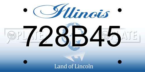 728B45 Illinois License Plate