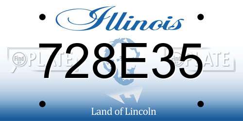 728E35 Illinois License Plate