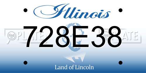 728E38 Illinois License Plate