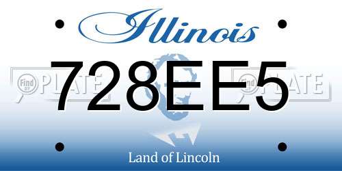 728EE5 Illinois License Plate