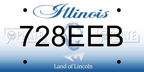 728EEB Illinois License Plate