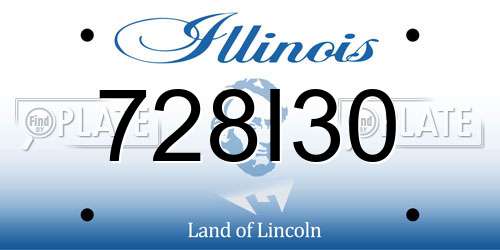 728I30 Illinois License Plate