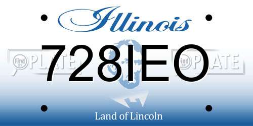 728IEO Illinois License Plate