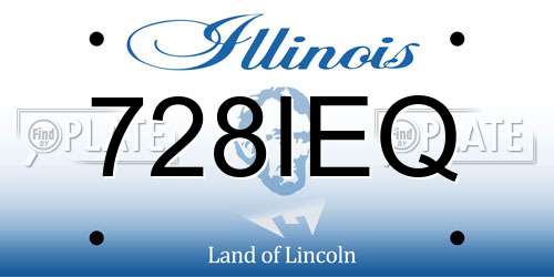 728IEQ Illinois License Plate
