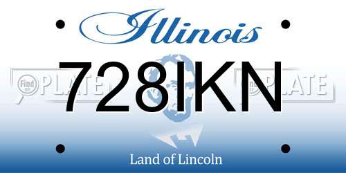 728IKN Illinois License Plate