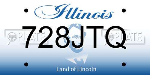 728JTQ Illinois License Plate