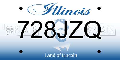 728JZQ Illinois License Plate