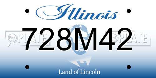 728M42 Illinois License Plate