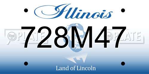 728M47 Illinois License Plate
