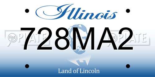 728MA2 Illinois License Plate