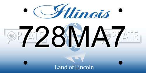 728MA7 Illinois License Plate