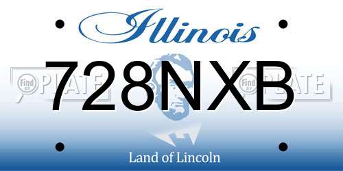 728NXB Illinois License Plate