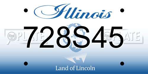 728S45 Illinois License Plate
