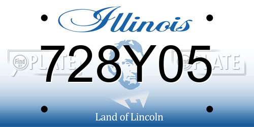 728Y05 Illinois License Plate