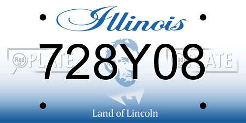 728Y08 Illinois License Plate