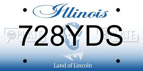 728YDS Illinois License Plate