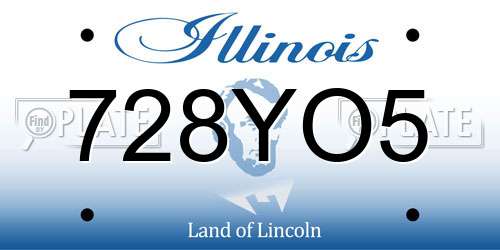 728YO5 Illinois License Plate