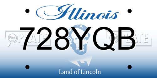 728YQB Illinois License Plate