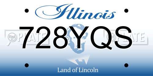 728YQS Illinois License Plate