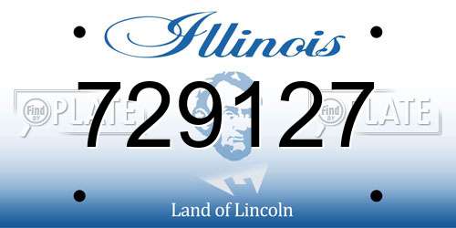 729127 Illinois License Plate