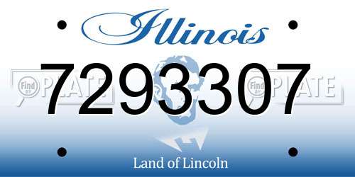 7293307 Illinois License Plate
